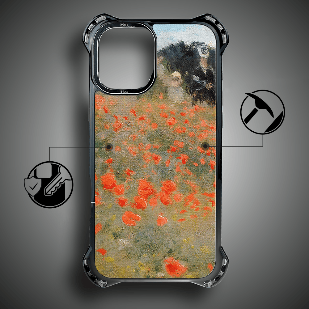 Etui iPhone 16 IBIZU DropGuard Ultra z MagSafe, Claude Monet, pole maków - obrazek 7
