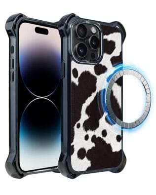 Etui do iPhone 14 Pro IBIZU DropGuard Ultra z MagSafe, Zew Natury, Polska krowa