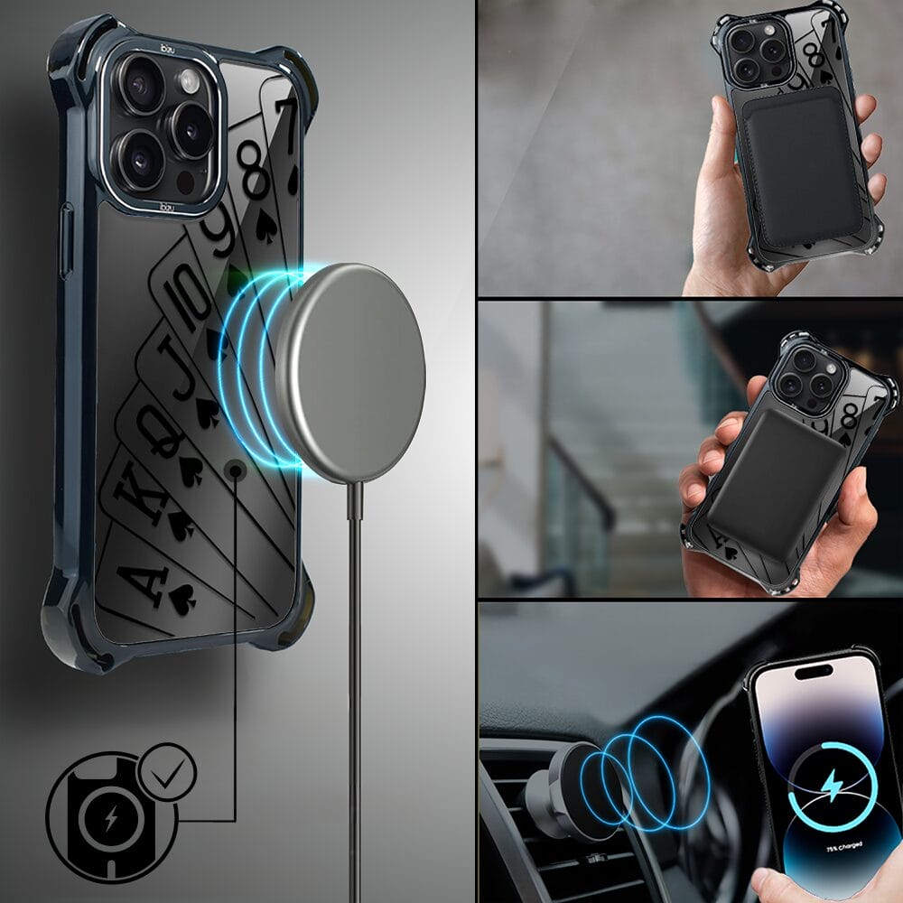 Etui do iPhone 14 Pro IBIZU DropGuard Ultra z MagSafe, Midnight, Karty do gry - obrazek 8