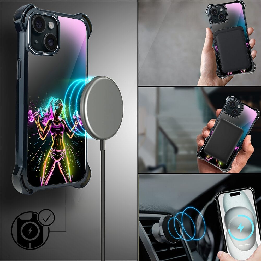 Etui do iPhone 15 IBIZU DropGuard Ultra z MagSafe, #ElectroMove, Wibracja fitness - obrazek 8