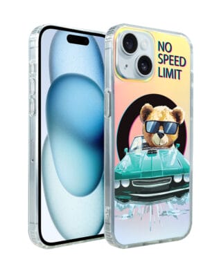 Etui do iPhone 15 IBIZU California Sunset z MagSafe, zmieniające kolor, Blue Car, niebieski samochód