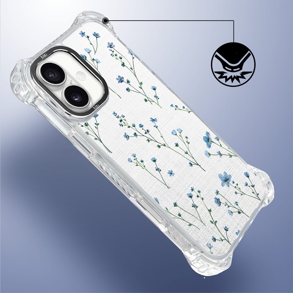 Etui iPhone 16 IBIZU DropGuard Ultra z MagSafe, Pastel Bloom, Niebieski sen - obrazek 4