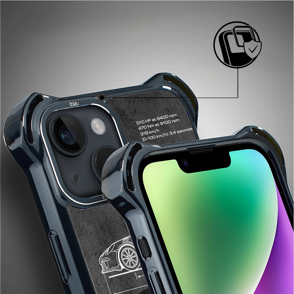 Etui do iPhone 14 IBIZU DropGuard Ultra z MagSafe, TechDrive, 911 GT3 RS - obrazek 3