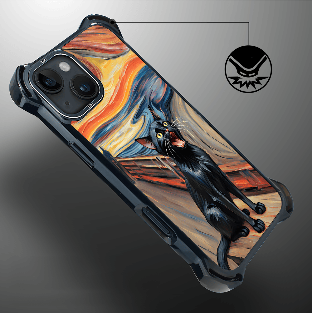 Etui iPhone 14 IBIZU DropGuard Ultra z MagSafe, Edvard Munch, krzyk kota - obrazek 4