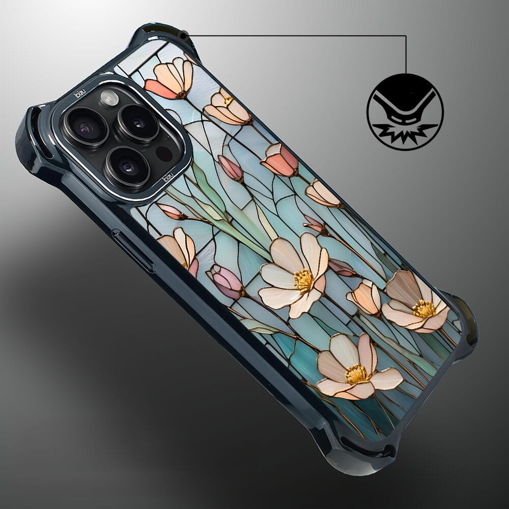 Etui do iPhone 14 Pro IBIZU DropGuard Ultra z MagSafe, Barwy Szkła, Szept kwiatów polnych - obrazek 4