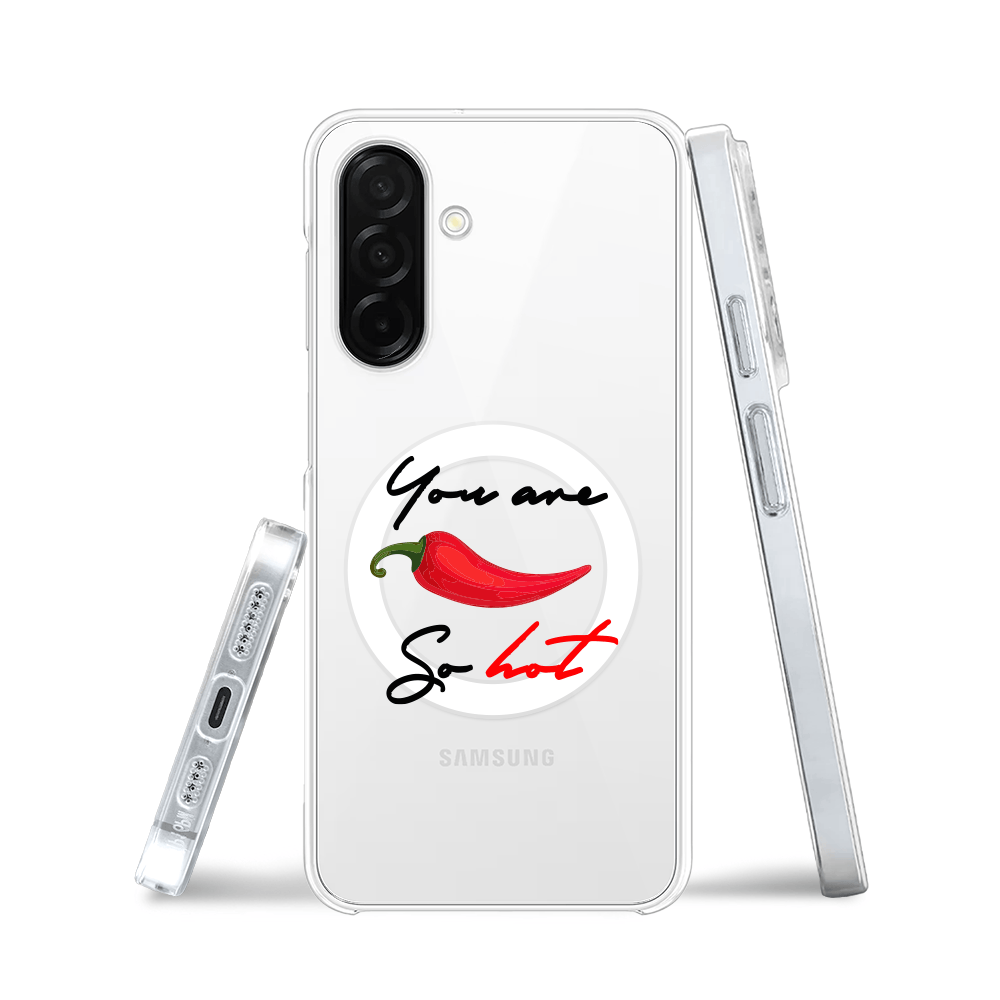 Etui do Samsung Galaxy A26 5G z MagSafe przeźroczyste, silikonowe Flexi, papryczka chilli - obrazek 3