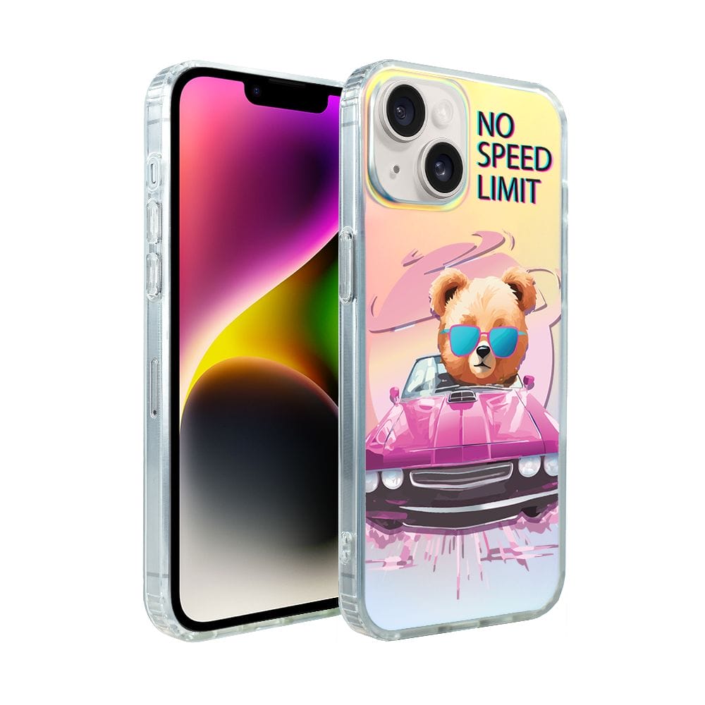 Etui do iPhone 14 IBIZU California Sunset z MagSafe, zmieniające kolor, Pink Car, różowy samochód