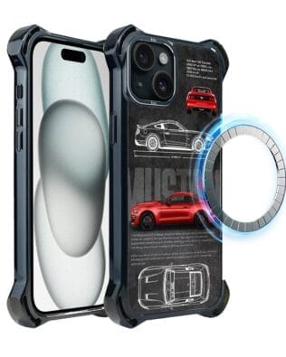 Etui do iPhone 15 Plus IBIZU DropGuard Ultra z MagSafe, TechDrive, GT V8 “Coyote”