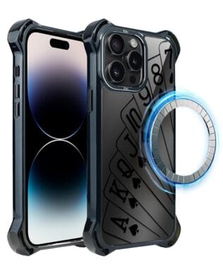 Etui do iPhone 14 Pro IBIZU DropGuard Ultra z MagSafe, Midnight, Karty do gry