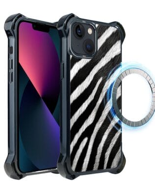 Etui do iPhone 13 IBIZU DropGuard Ultra z MagSafe, Zew Natury, Zebra