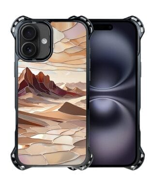 Etui do iPhone 16 Plus IBIZU DropGuard Ultra z MagSafe, Barwy Szkła, Pustynny spokój