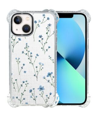 Etui iPhone 13 IBIZU DropGuard Ultra z MagSafe, Pastel Bloom, Niebieski sen