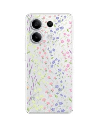 Etui do Xiaomi Redmi Note 13 Pro 5G przeźroczyste, silikonowe Flexi, kwiaty polne