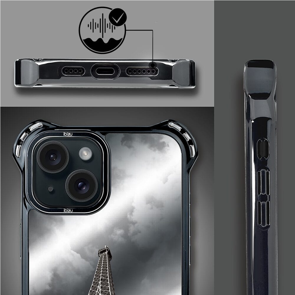 Etui do iPhone 15 Plus IBIZU DropGuard Ultra z MagSafe, Noir City, Wieża Eiffla - obrazek 5