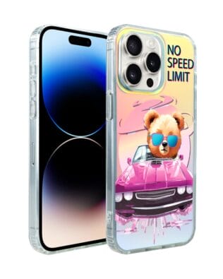 Etui do iPhone 14 Pro Max IBIZU California Sunset z MagSafe, zmieniające kolor, Pink Car, różowy samochód