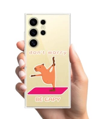 Etui do Samsung Galaxy S24 Ultra przeźroczyste, silikonowe Flexi, kapibara