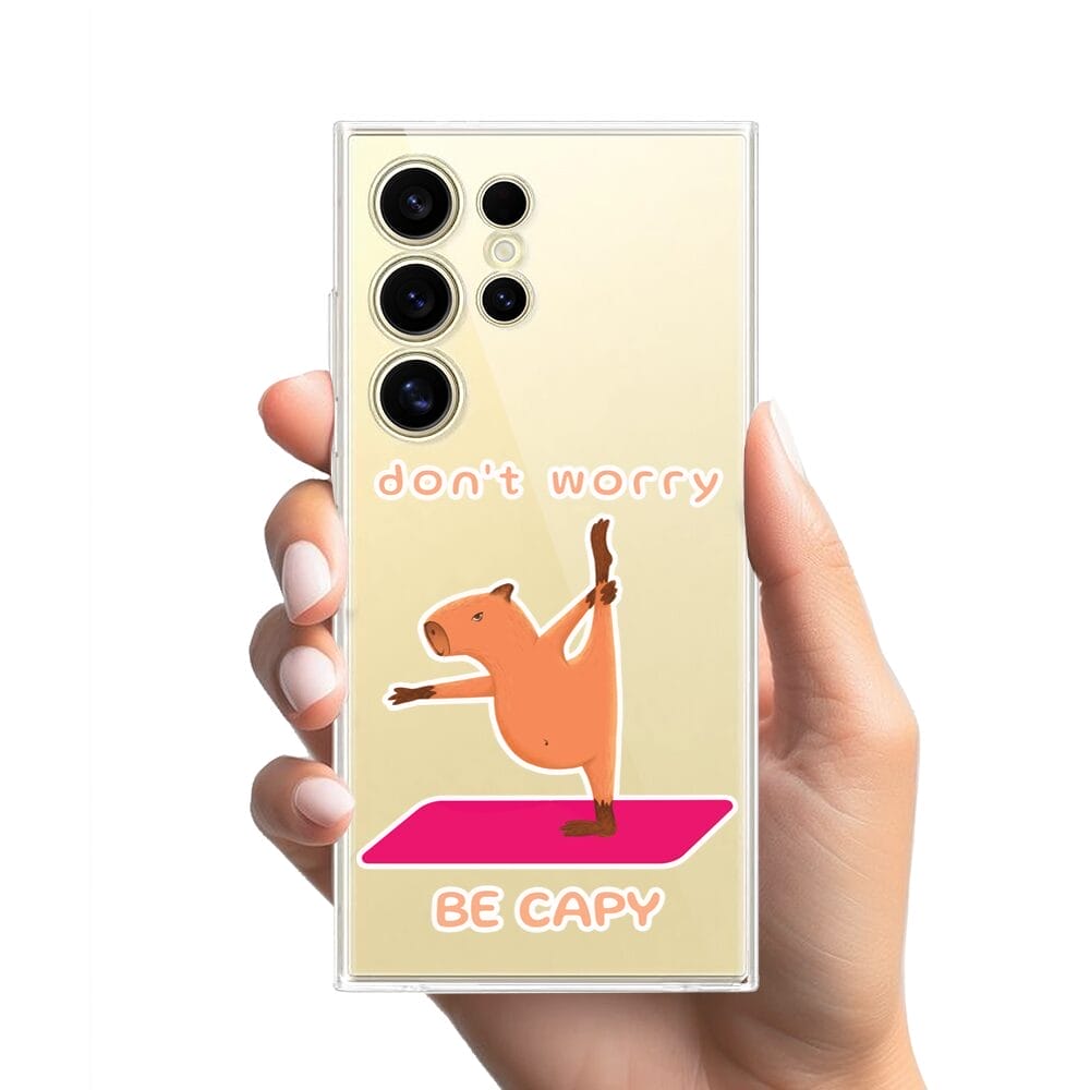 Etui do Samsung Galaxy S24 Ultra przeźroczyste, silikonowe Flexi, kapibara - obrazek 2