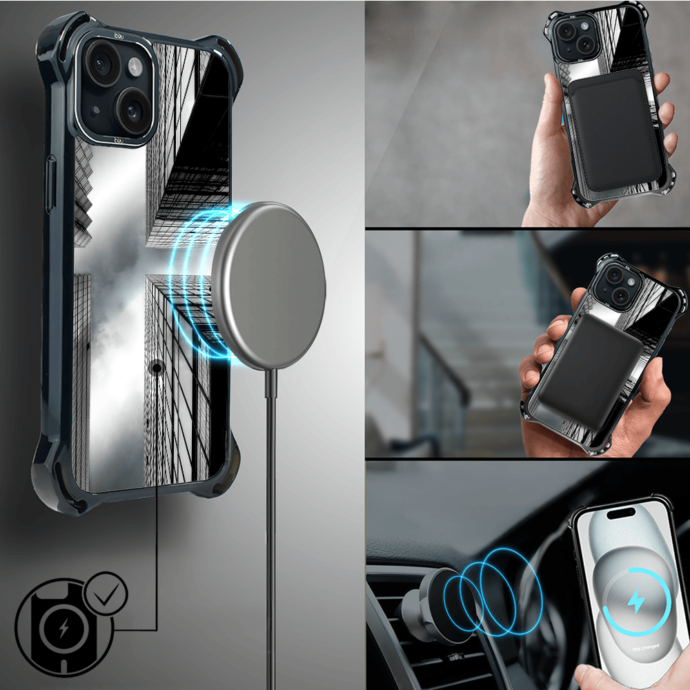 Etui do iPhone 15 Plus IBIZU DropGuard Ultra z MagSafe, Noir City, Drapacze Chmur - obrazek 8