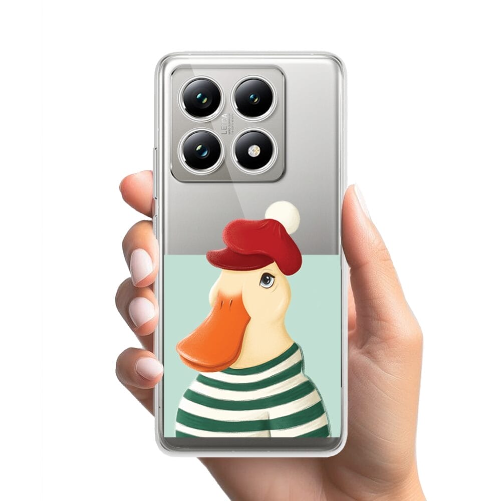 Etui do Xiaomi 14T przeźroczyste, silikonowe Flexi, kaczuszka - obrazek 2