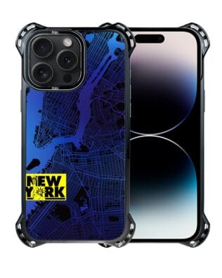 Etui do iPhone 14 Pro IBIZU DropGuard Ultra z MagSafe, Mapy Świata, New York