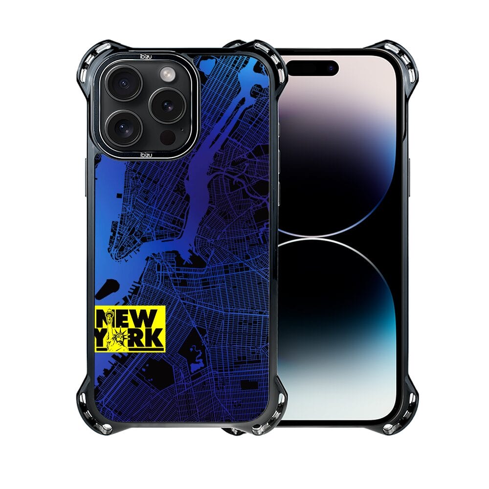 Etui do iPhone 14 Pro IBIZU DropGuard Ultra z MagSafe, Mapy Świata, New York - obrazek 2