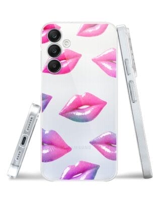 Etui do Samsung Galaxy A25 5G przeźroczyste, silikonowe Flexi, hologramowe usta