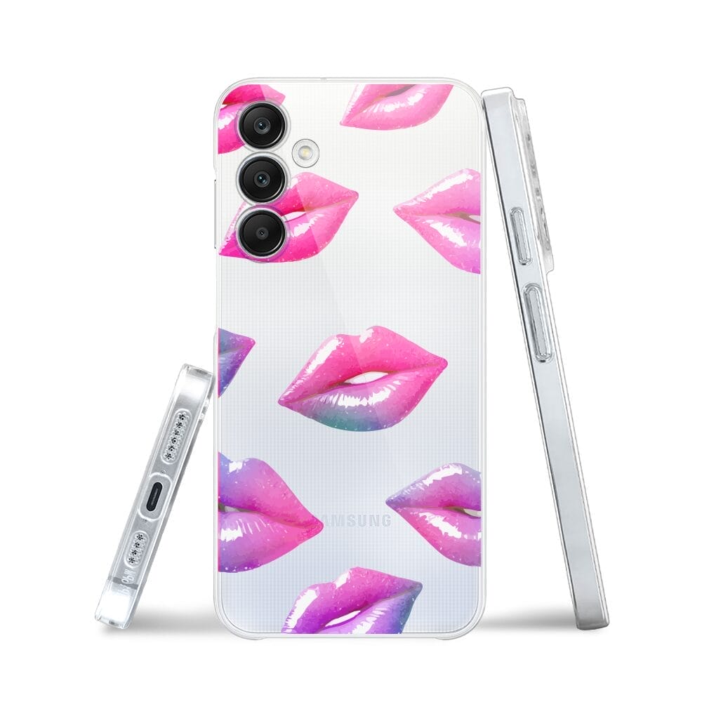 Etui do Samsung Galaxy A25 5G przeźroczyste, silikonowe Flexi, hologramowe usta - obrazek 2