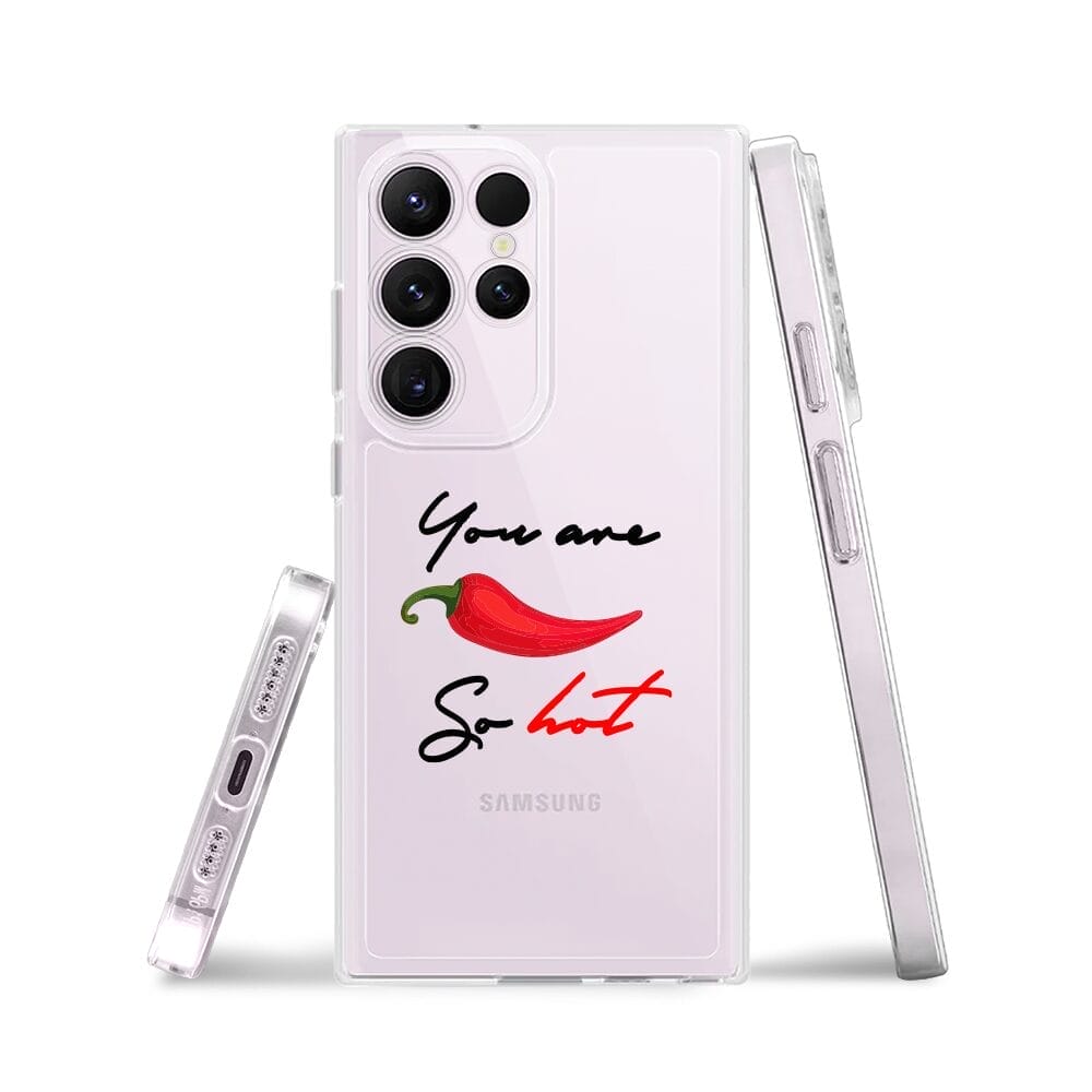 Etui do Samsung Galaxy S23 Ultra przeźroczyste, silikonowe Flexi, papryczka chilli - obrazek 3