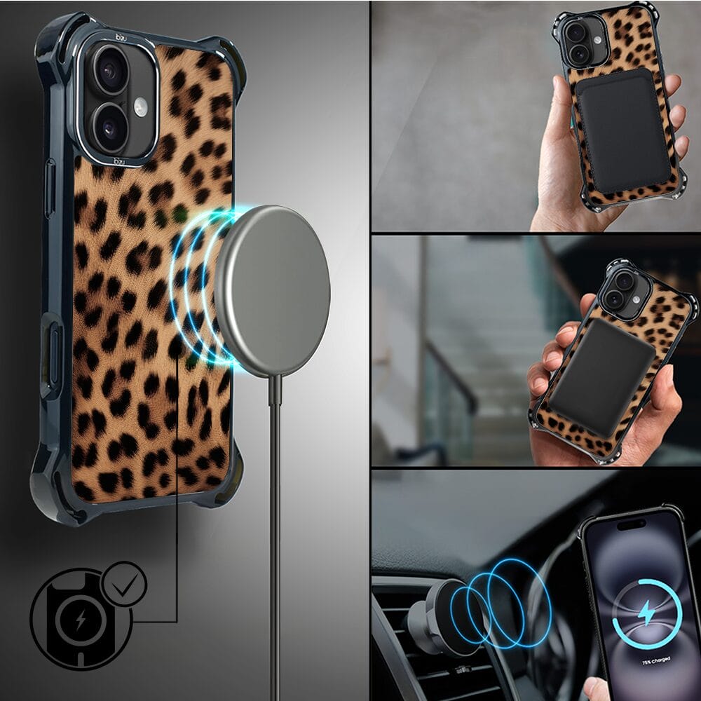 Etui do iPhone 16 IBIZU DropGuard Ultra z MagSafe, Zew Natury, Pantera - obrazek 8