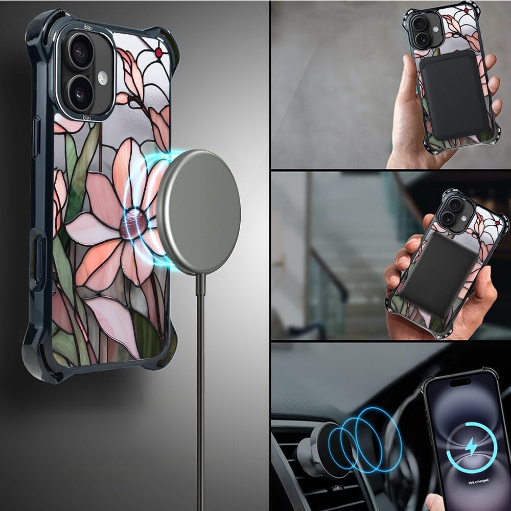 Etui do iPhone 16 Plus IBIZU DropGuard Ultra z MagSafe, Barwy Szkła, Różowa magnolia - obrazek 8