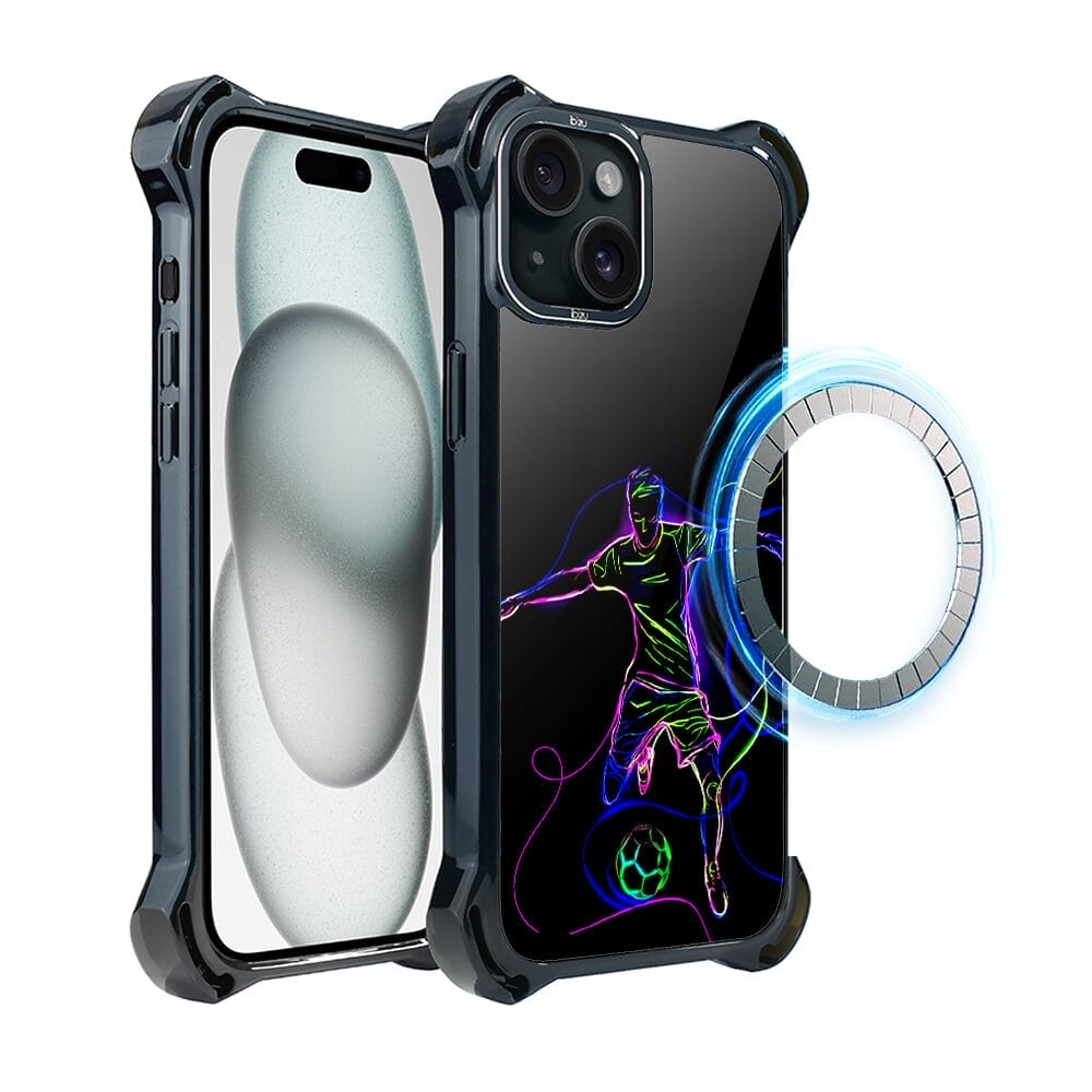 Etui do iPhone 15 IBIZU DropGuard Ultra z MagSafe, #ElectroMove, Moc football'u