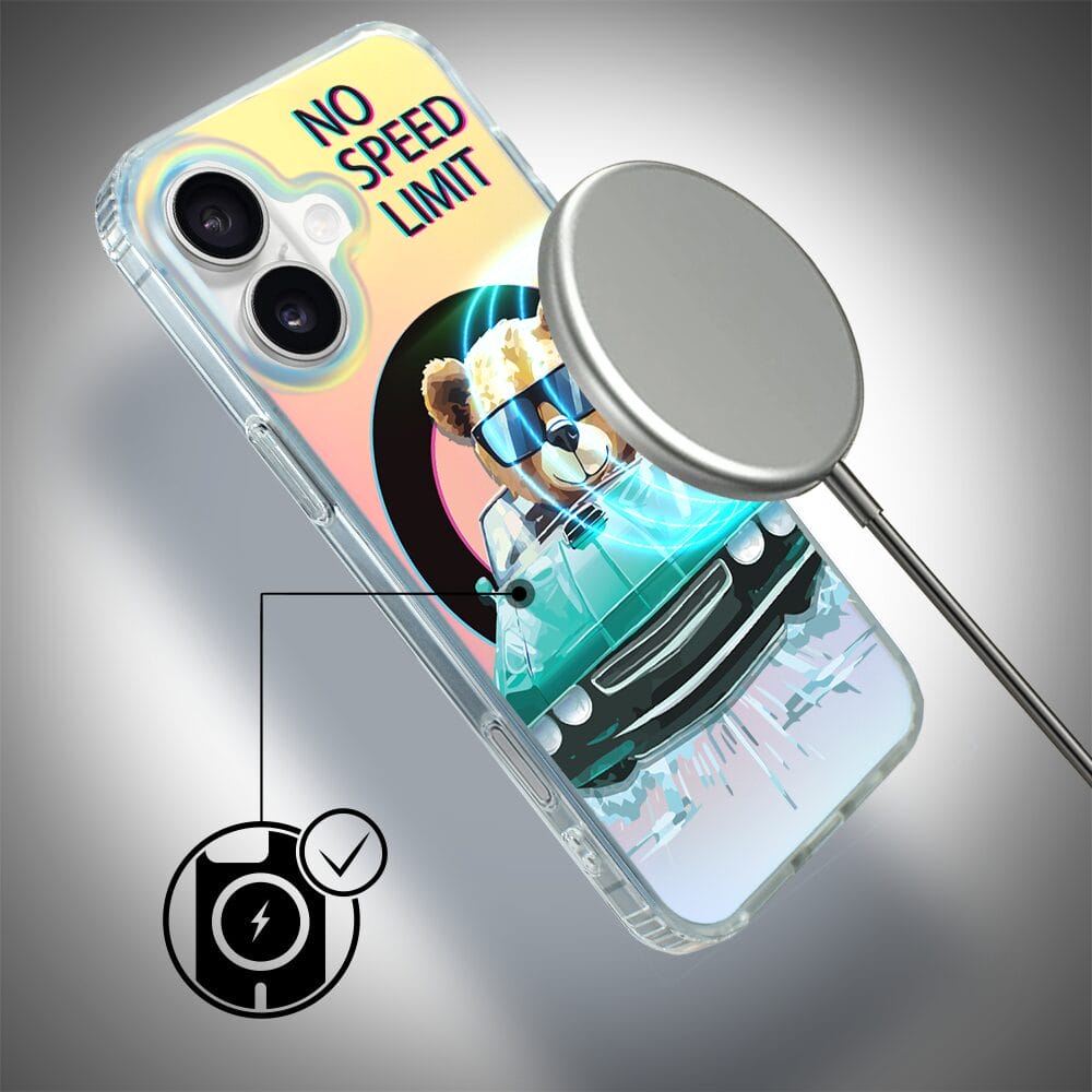 Etui do iPhone 16 IBIZU California Sunset z MagSafe, zmieniające kolor, Blue Car, niebieski samochód - obrazek 6