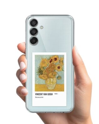 Etui do Samsung Galaxy M15 5G przeźroczyste, silikonowe Flexi, słoneczniki Van Gogh