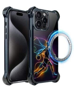Etui do iPhone 15 Pro Max IBIZU DropGuard Ultra z MagSafe, #ElectroMove, Duch koszykówki