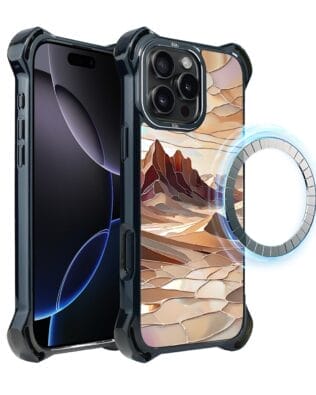 Etui do iPhone 16 Pro IBIZU DropGuard Ultra z MagSafe, Barwy Szkła, Pustynny spokój