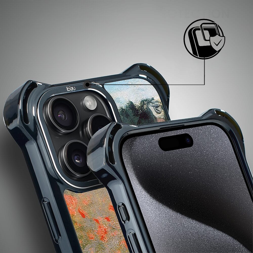 Etui iPhone 15 Pro Max IBIZU DropGuard Ultra z MagSafe, Claude Monet, pole maków - obrazek 3