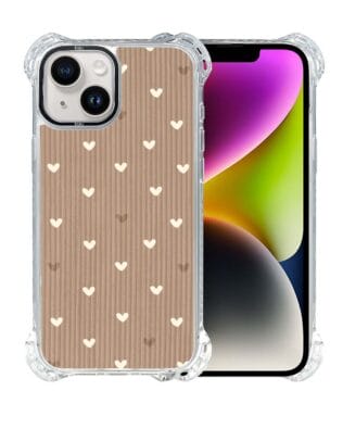 Etui iPhone 14 Plus IBIZU DropGuard Ultra z MagSafe, Boho, Pudrowe serca