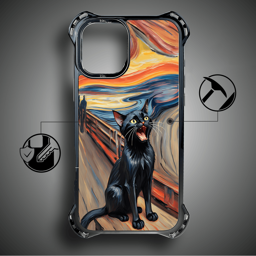 Etui iPhone 16 IBIZU DropGuard Ultra z MagSafe, Edvard Munch, krzyk kota - obrazek 7