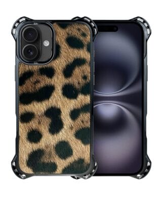 Etui do iPhone 16 IBIZU DropGuard Ultra z MagSafe, Zew Natury, Lampart