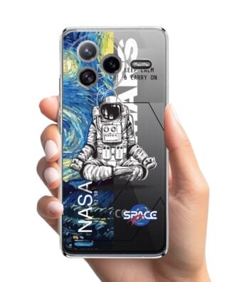 Etui do Xiaomi POCO F7 Ultra przeźroczyste, silikonowe Flexi, Keep Calm in Cosmos