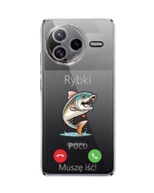 Etui do Xiaomi POCO F7 Ultra przeźroczyste, silikonowe Flexi, rybki dzwonią