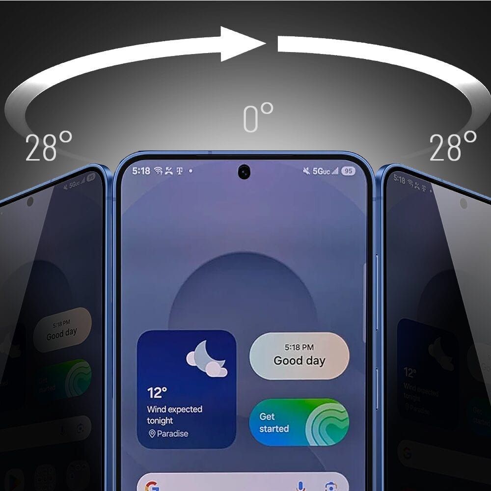 Szkło prywatyzujące z czarną ramką do Samsung Galaxy A26 5G - obrazek 3