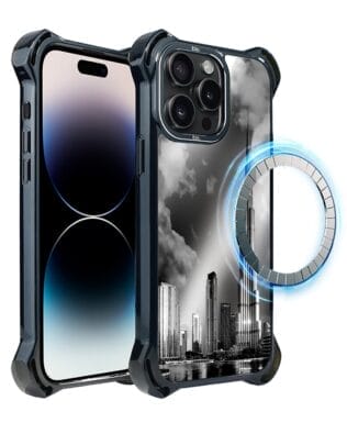 Etui do iPhone 14 Pro Max IBIZU DropGuard Ultra z MagSafe, Noir City, Burj Khalifa