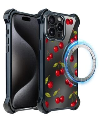 Etui do iPhone 15 Pro Max IBIZU DropGuard Ultra z MagSafe, Midnight, Wiśniowa noc