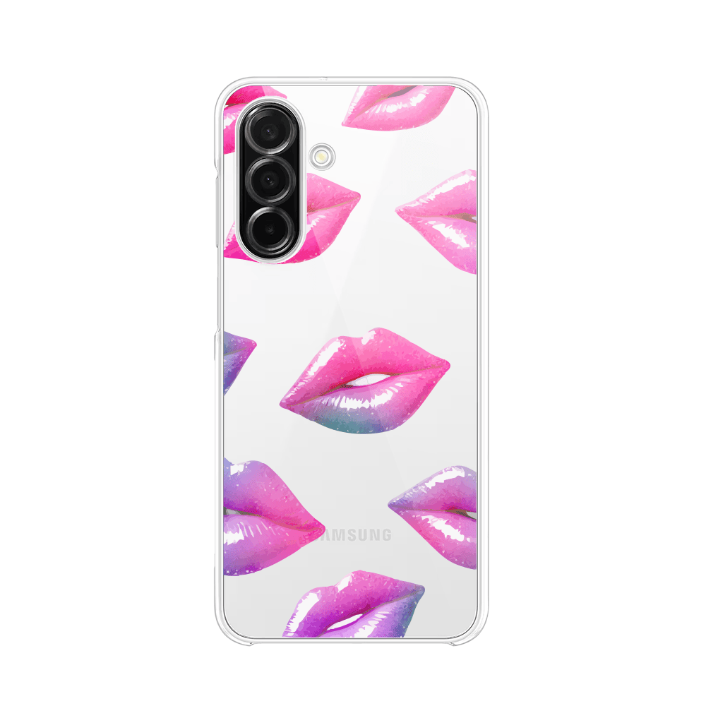 Etui do Samsung Galaxy A26 5G przeźroczyste, silikonowe Flexi, hologramowe usta