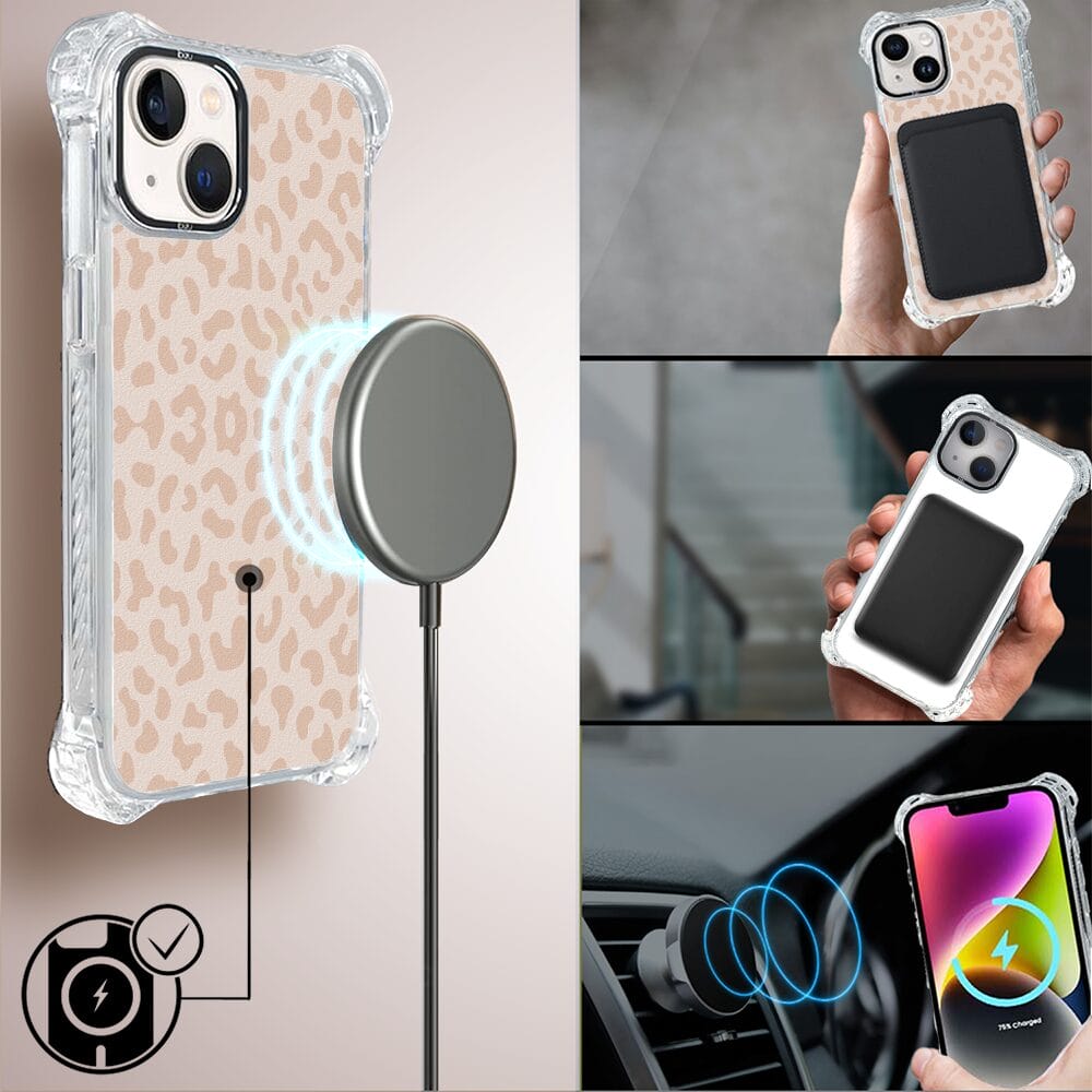 Etui iPhone 14 IBIZU DropGuard Ultra z MagSafe, Boho, Delikatna panterka - obrazek 8