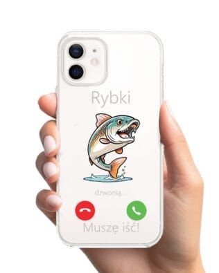 Etui do iPhone 12, przeźroczyste, silikonowe Flexi, rybki dzwonią