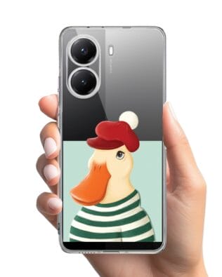 Etui do Xiaomi POCO X7 Pro przeźroczyste, silikonowe Flexi, kaczuszka