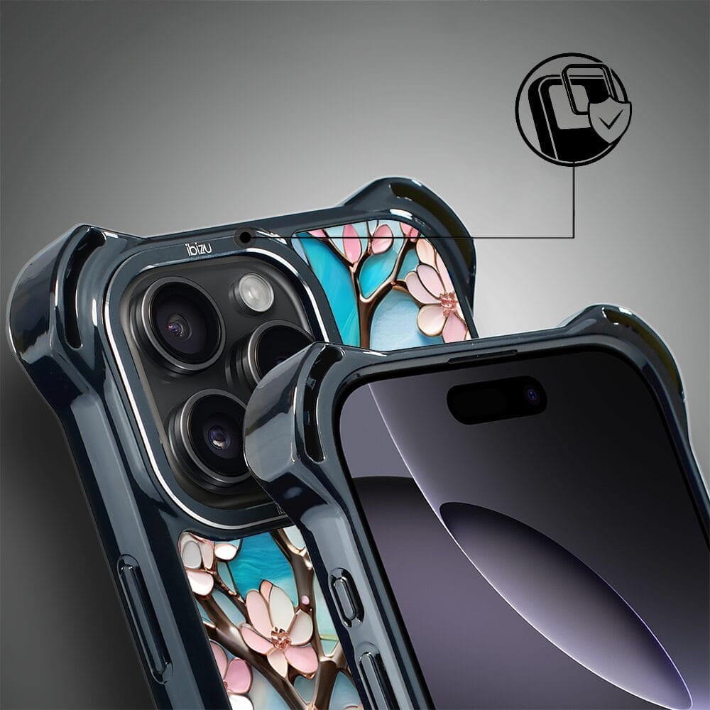 Etui do iPhone 16 Pro Max IBIZU DropGuard Ultra z MagSafe, Barwy Szkła, Księżycowa Wiśnia - obrazek 6