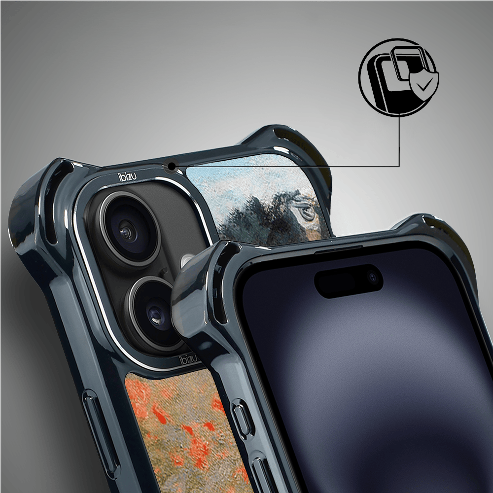 Etui iPhone 16 IBIZU DropGuard Ultra z MagSafe, Claude Monet, pole maków - obrazek 3